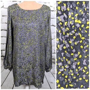 ELIZABETH AND JAMES 100% Silk Split-Sleeve Speckled Mini Dress or Tunic Size 6